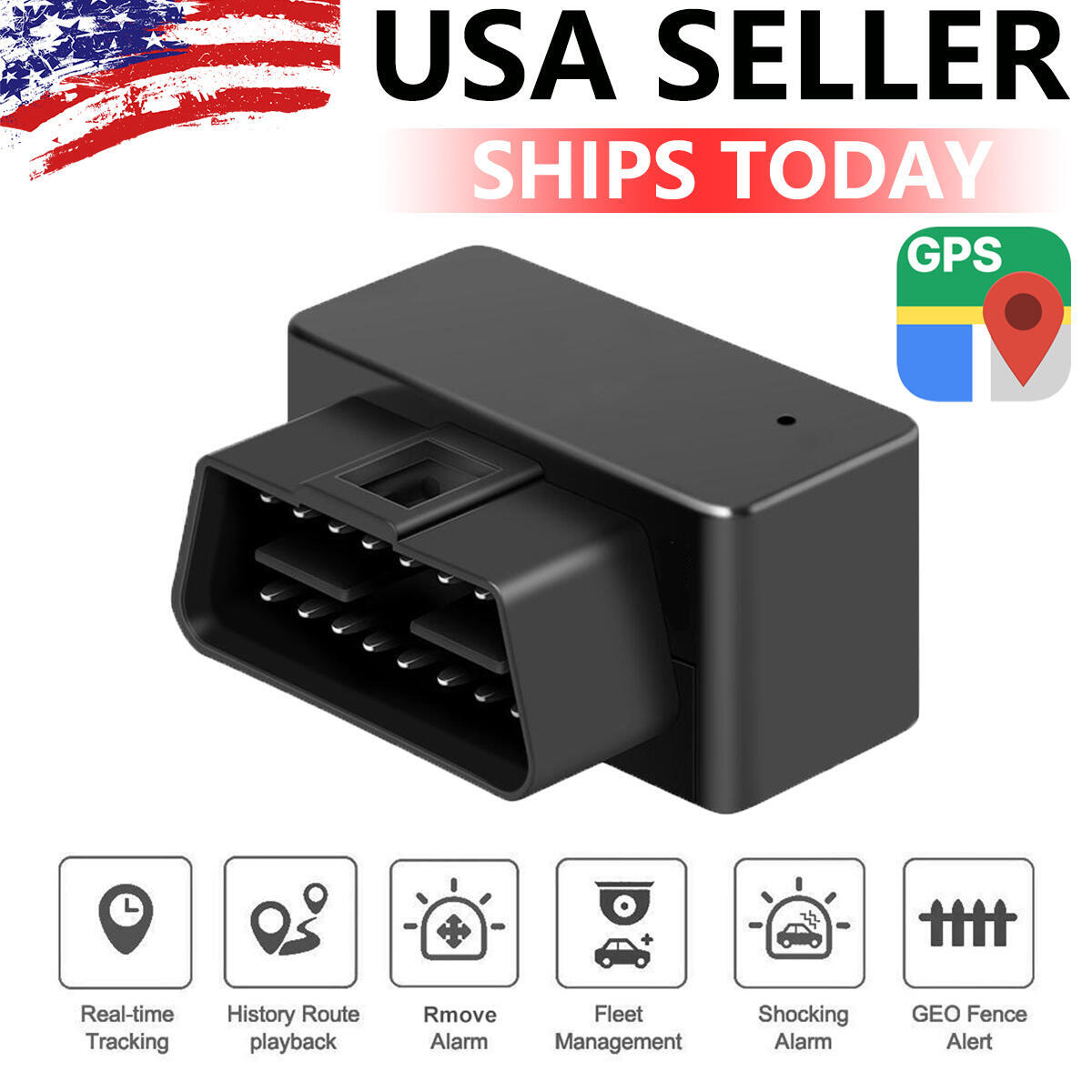 OBD2 GPS Real Time Tracker Vehicle Tracking Device OBD II  Car Truck Locator US