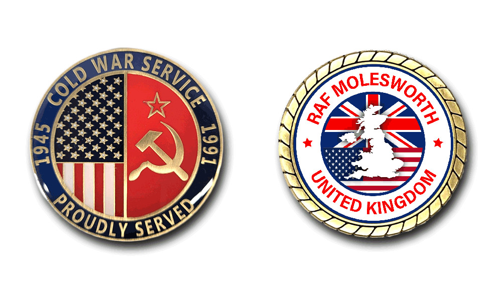 RAF Molesworth United Kingdom Cold War Service Challenge Coin