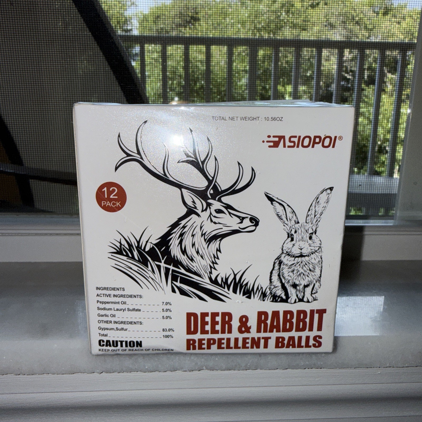 12 Pack Deer Repellent Balls Rabbit Repellent Outdoor Deer Deterrent Peppermint