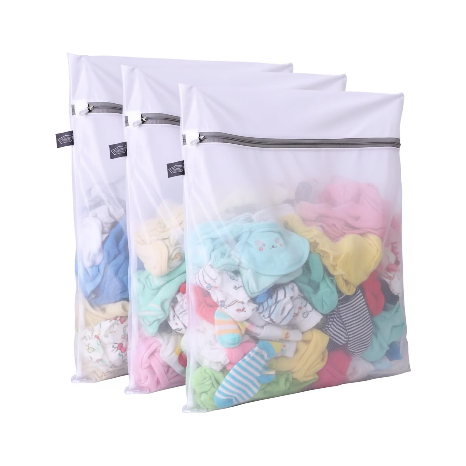 Kimmama Lingerie Bags for Washing Delicates, Garment Bag 3S(10x12"), White