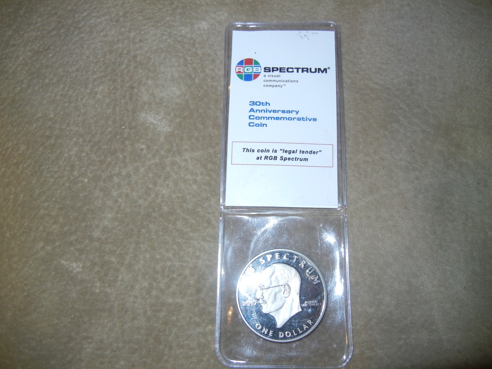 RGB Spectrum 20 Year Anniversary mint condition, commemorative coin uncirculated