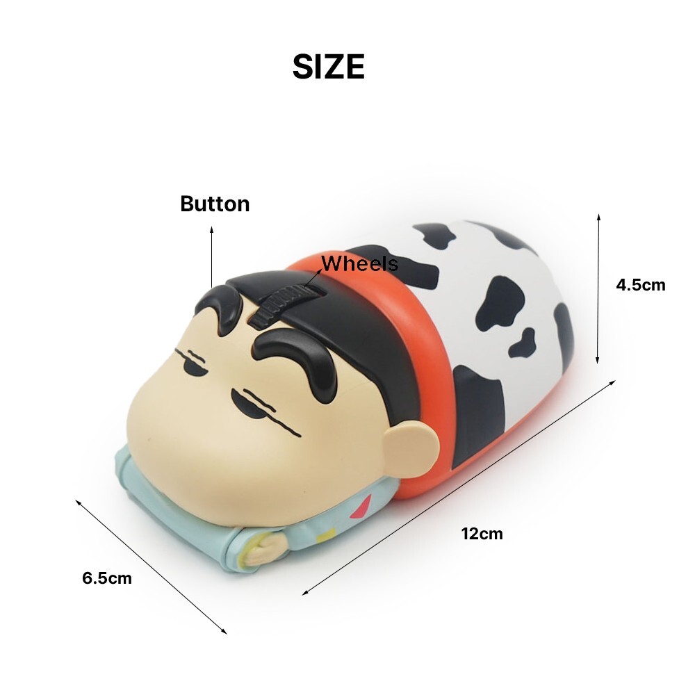 Crayon Shinchan Pajamas Figure Wireless Bluetooth Computer Mouse 1200 DP