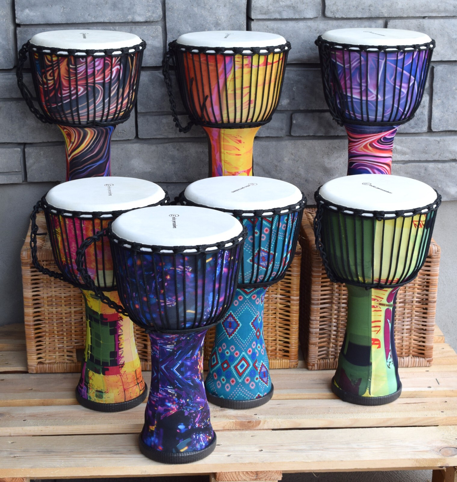 PVC Djembe 50cm Height /10'' Head, 7 Colors (Free Shipped USA/CANADA)