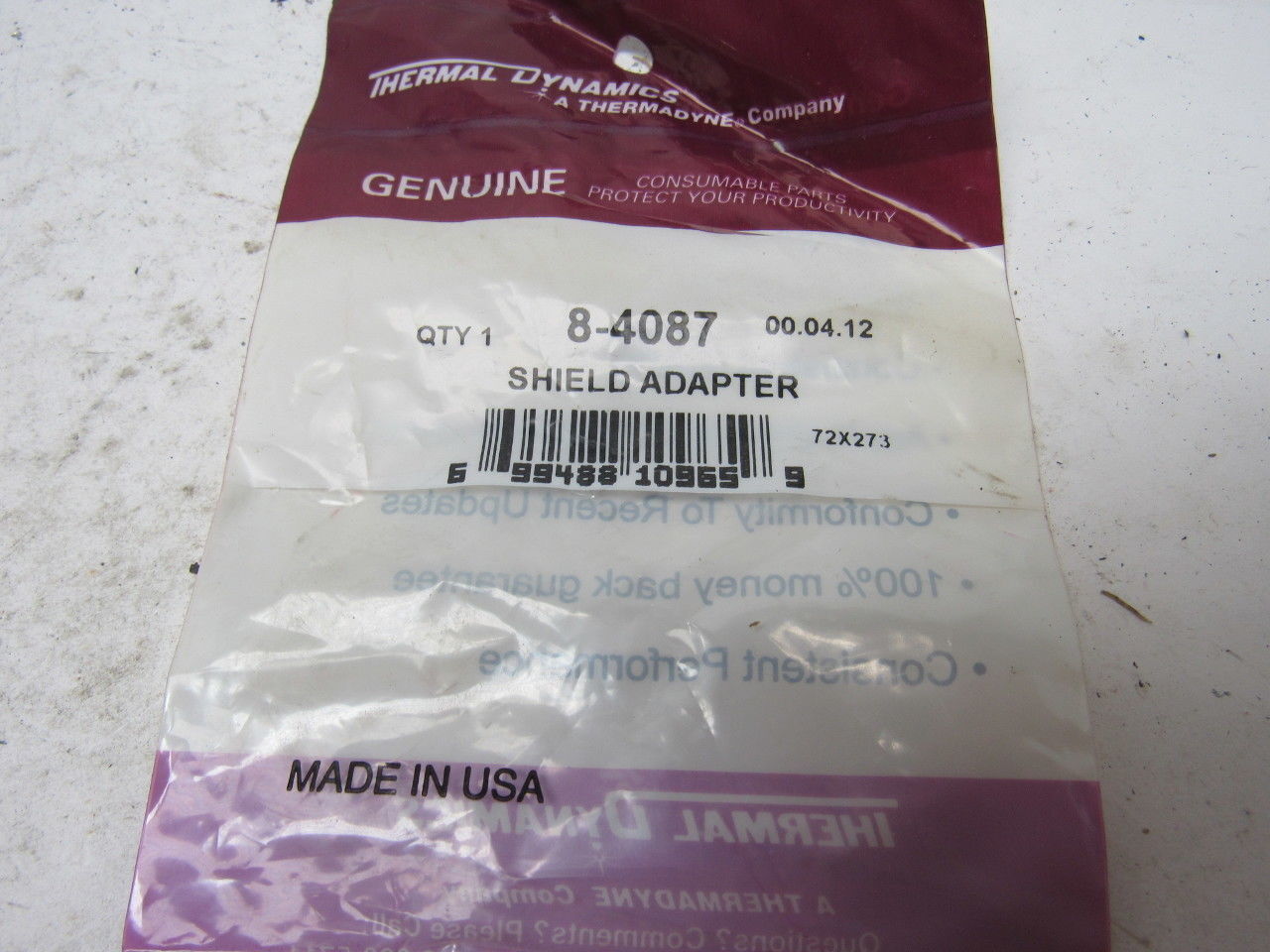 Thermal Dynamics 8-4087 Shield Adapter, PCH/M 4A Push on cap