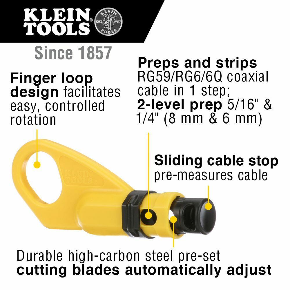 Klein Tools VDV026-211 Coax Cable Installation Kit with Zipper Pouch