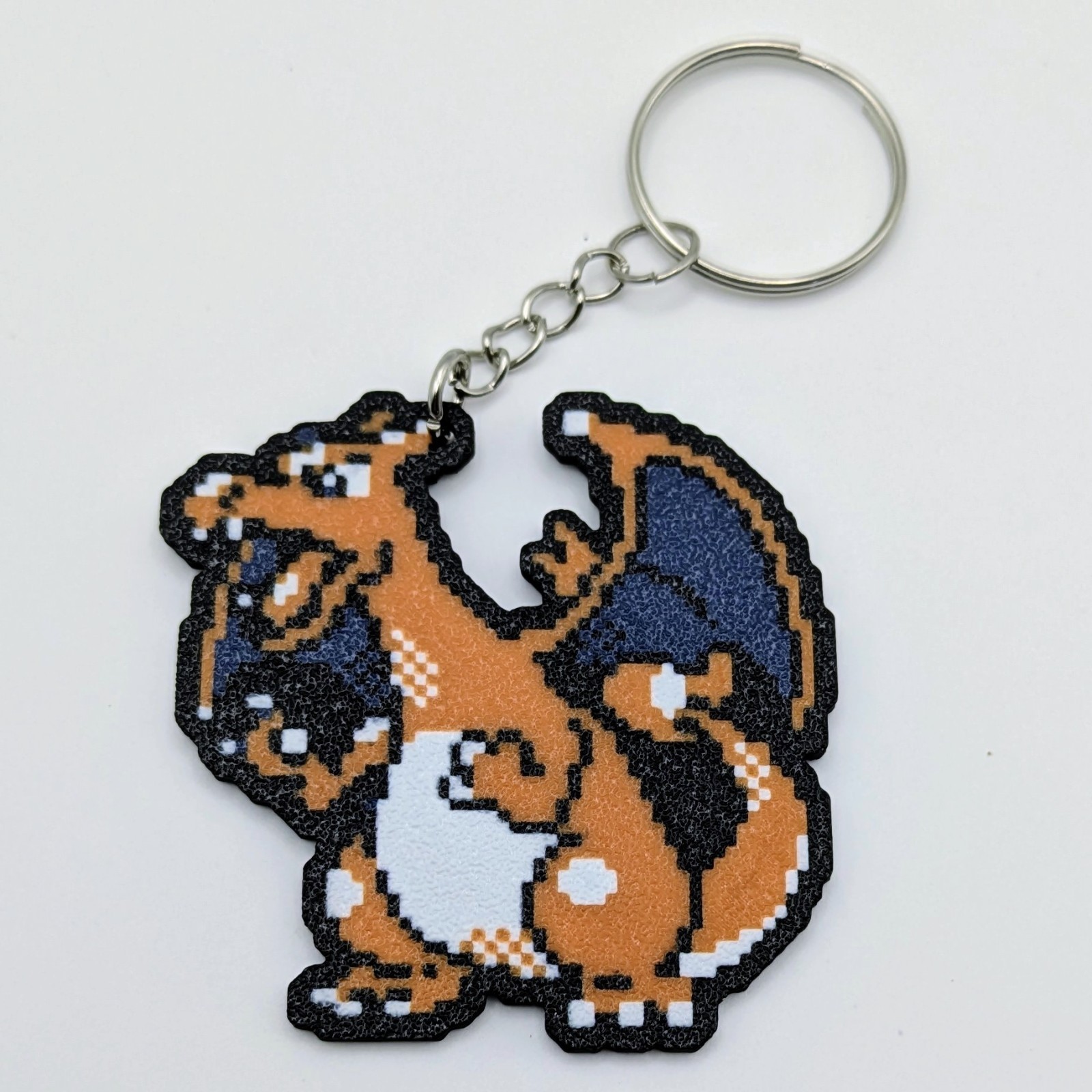 Charzard - Pokemon Keychain Pixel Art - Gold