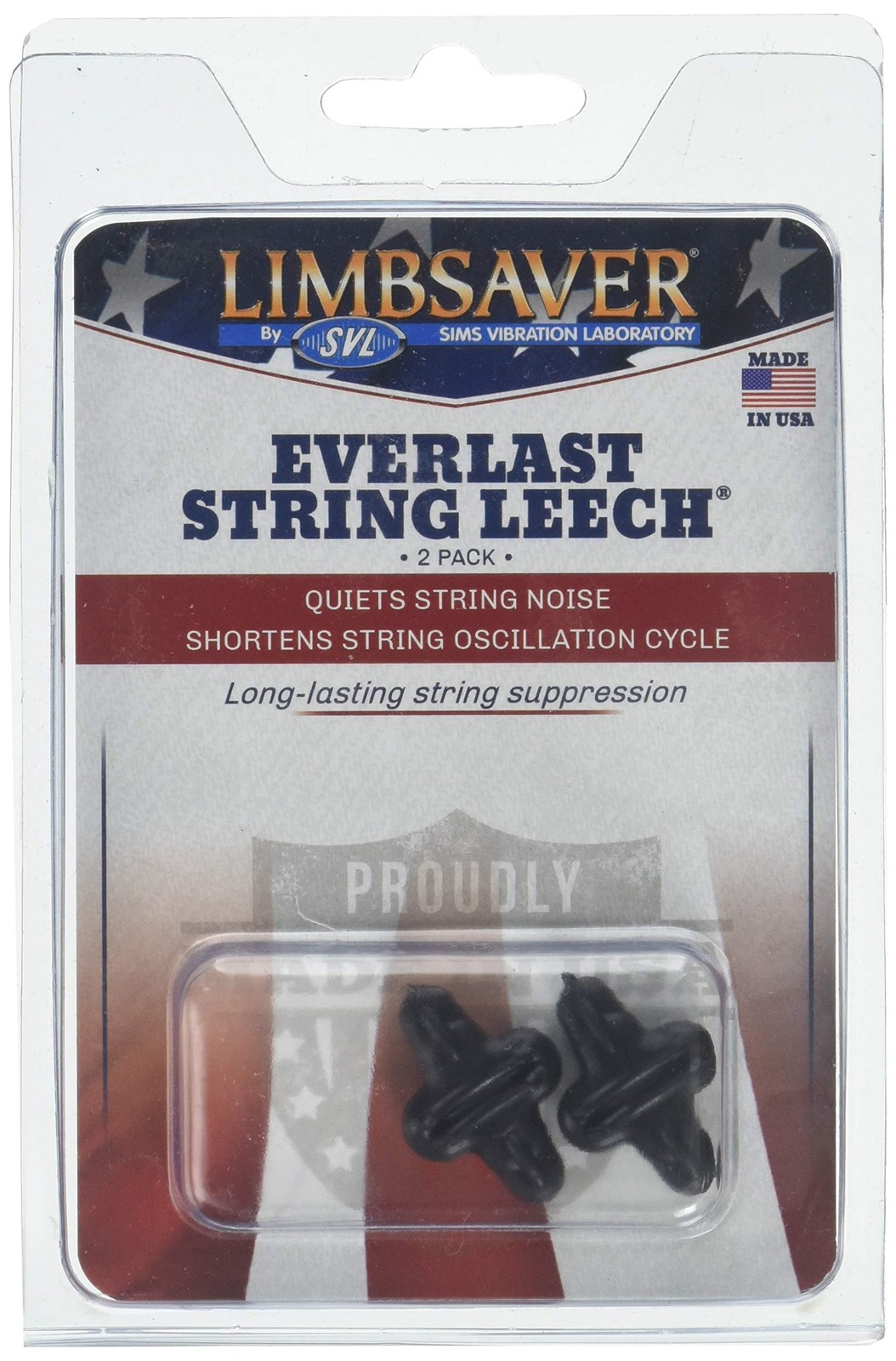 LimbSaver unisex adult 2-Pack String Silencers, Black, 0 US 0, Black