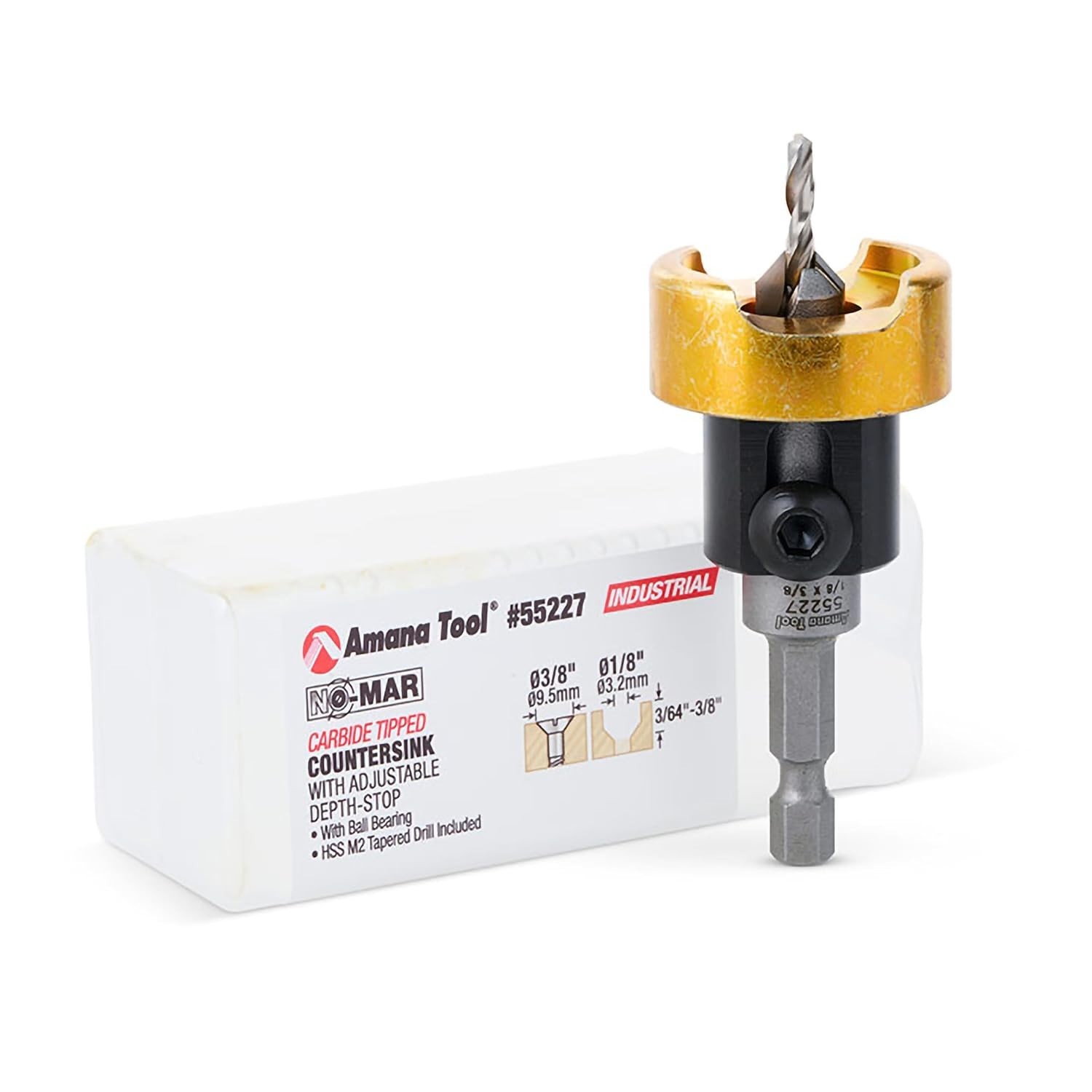 Carbide Tipped Countersink Drill Set with Depth Stop