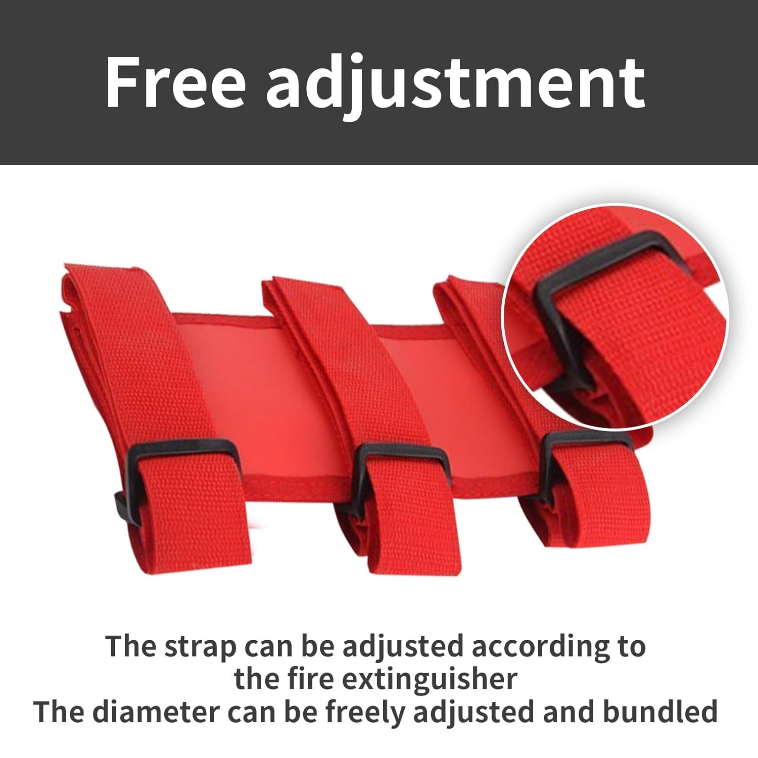 Red Adjustable Fire Extinguisher Holder Fixed Fire Extinguisher Belt Mount