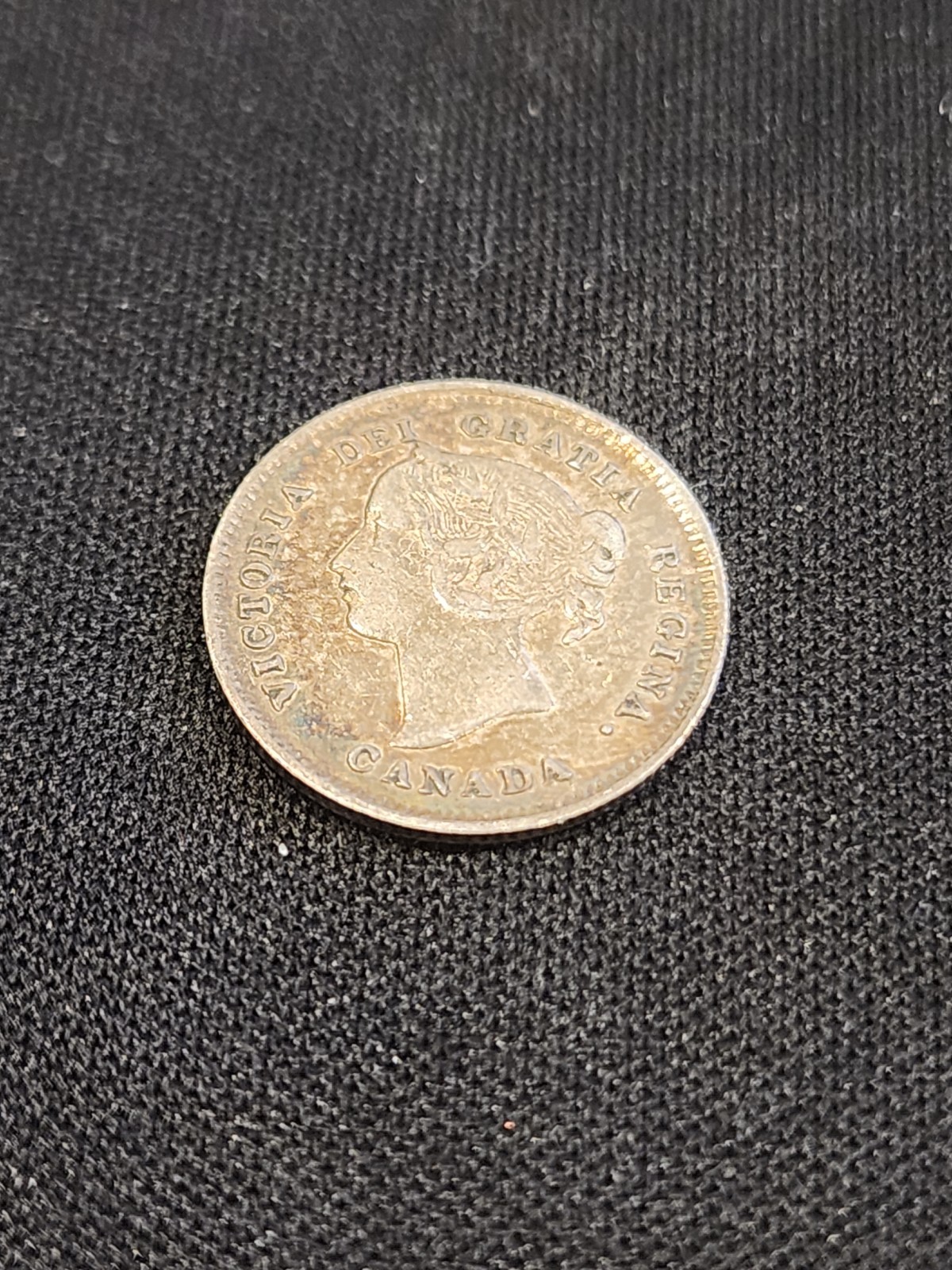 1894 Canada 5 Cents Silver Coin