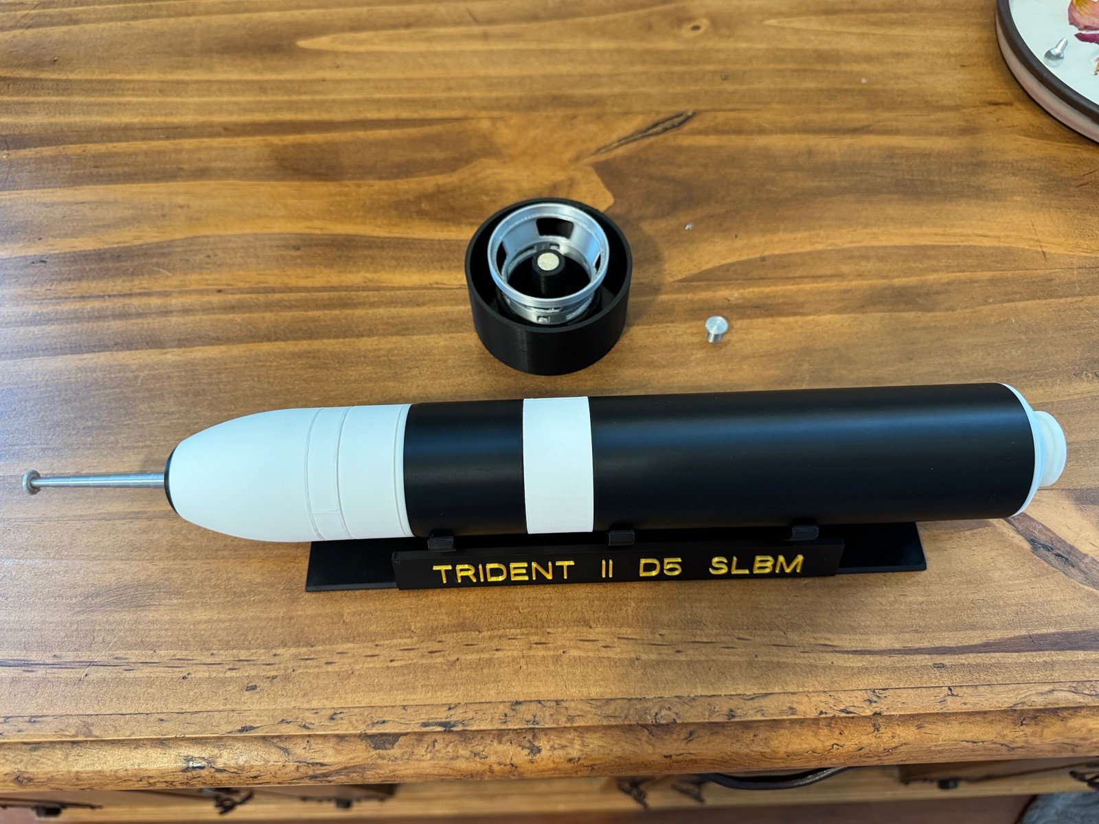 Trident II D5 SLBM Desk Model Display Piece, 3D Printed and Magnetically Coupled