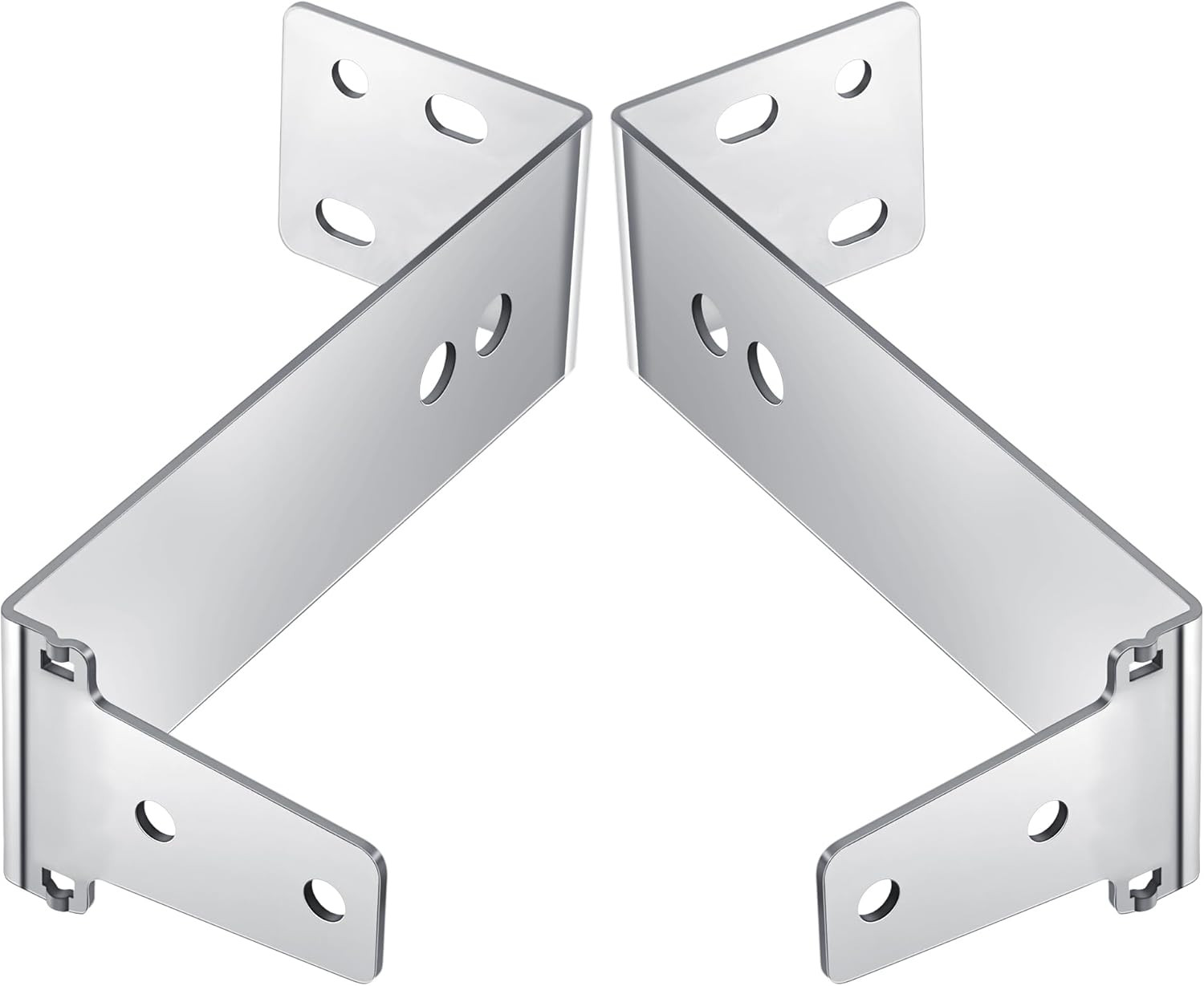 2PCS Garage Door Sensor Bracket for GSTB-R STB-BL, Steel Wall Mount, Silver