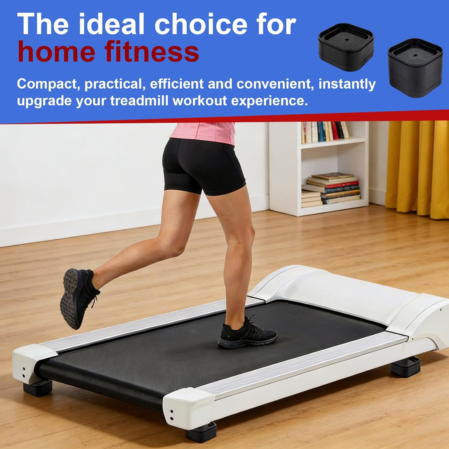 4pcs Treadmill Incline Riser Blocks, Walking Stackable Height Adjustable Incline