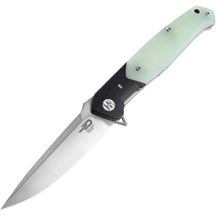 Bestech Swordfish Linerlock Folding Knife Jade-Black G10 Handle - BG03L