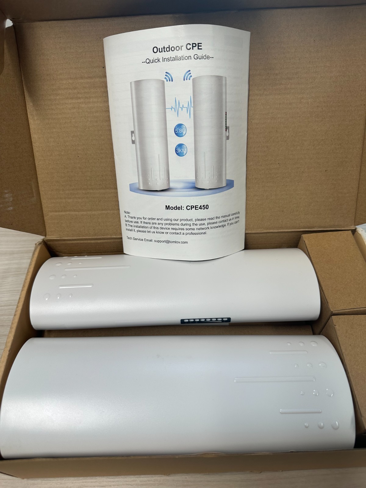 UeeVii CPE450 5.8G 3Km Long Range Point to Point Wi-Fi Bridge for Extend Network