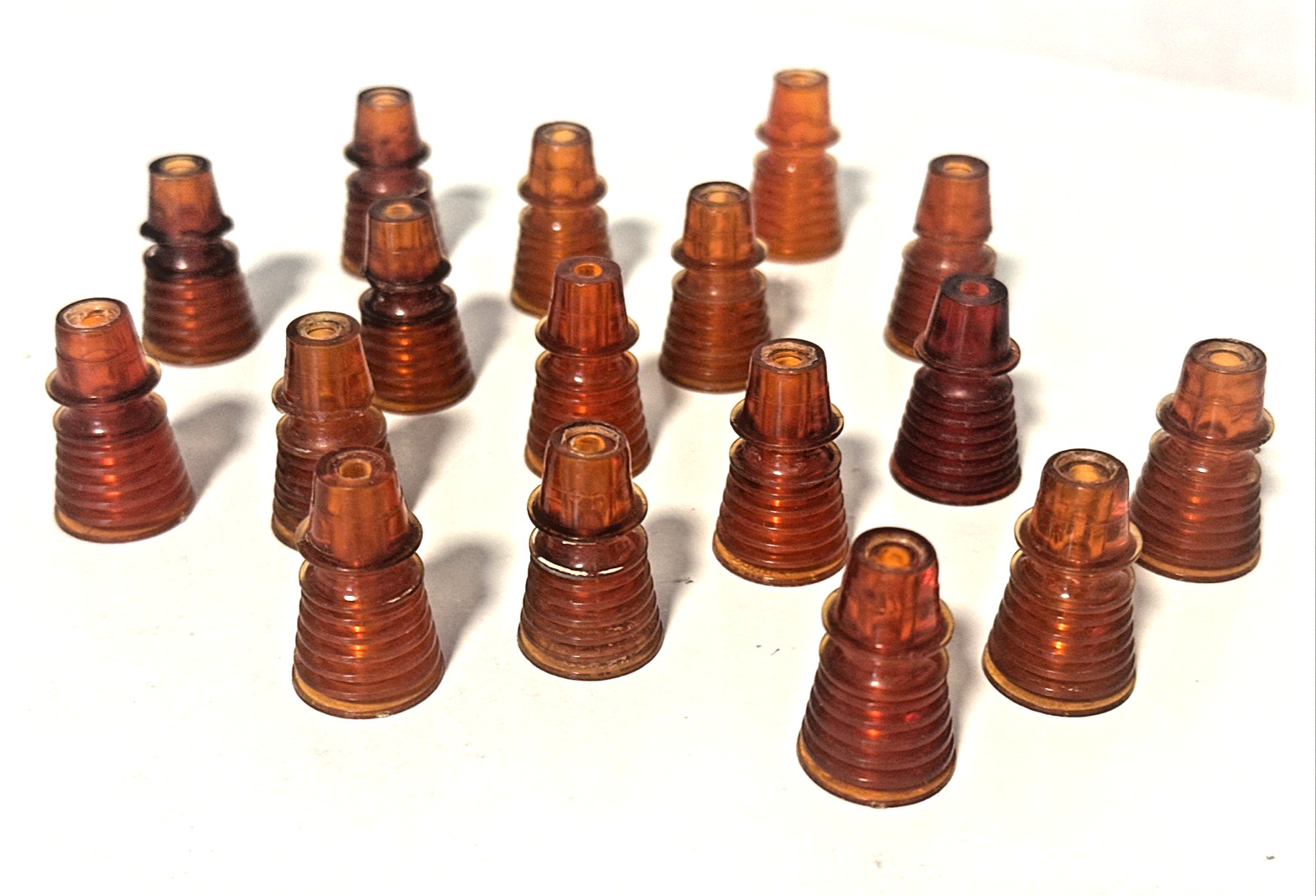 17 pc - Williams Bally Playfield Posts 1-1/8 Inch Rootbeer Set - Original/Used