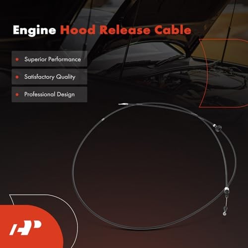 Front Hood Latch Release Cable Without Handle Compatible with Mitsubishi