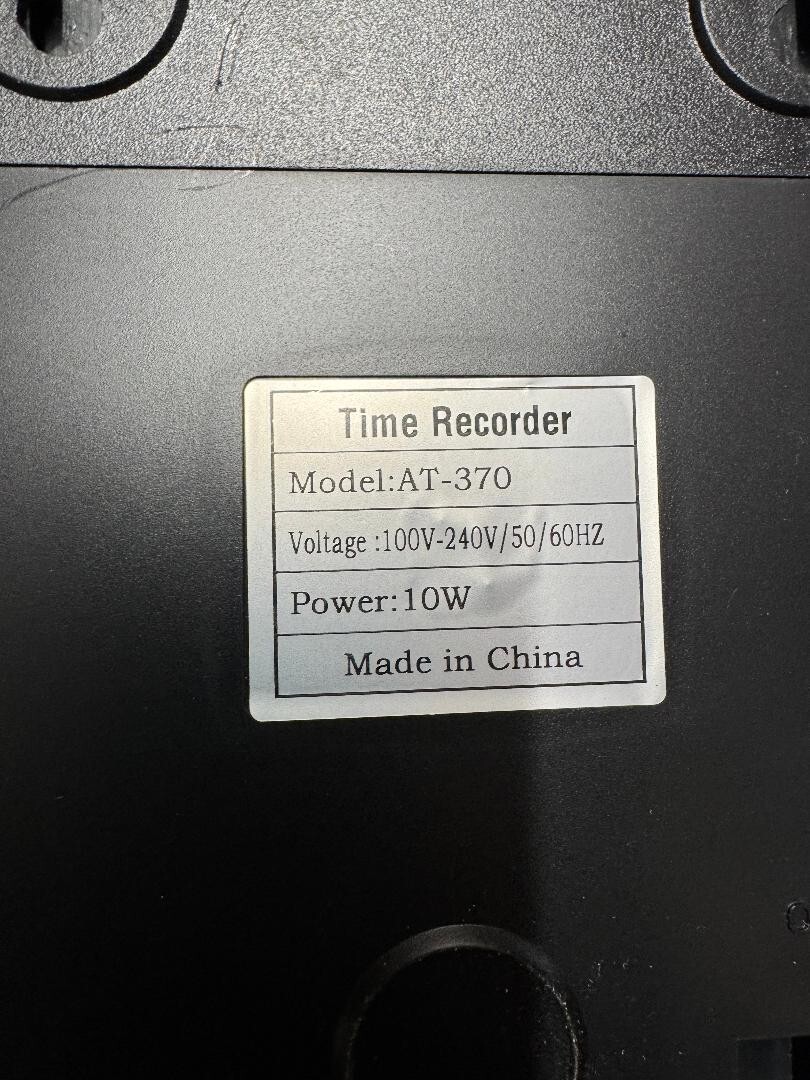OFFNOVA TIME RECORDER ATTENDANCE MACHINE OPEN BOX READ DESCRIPTION