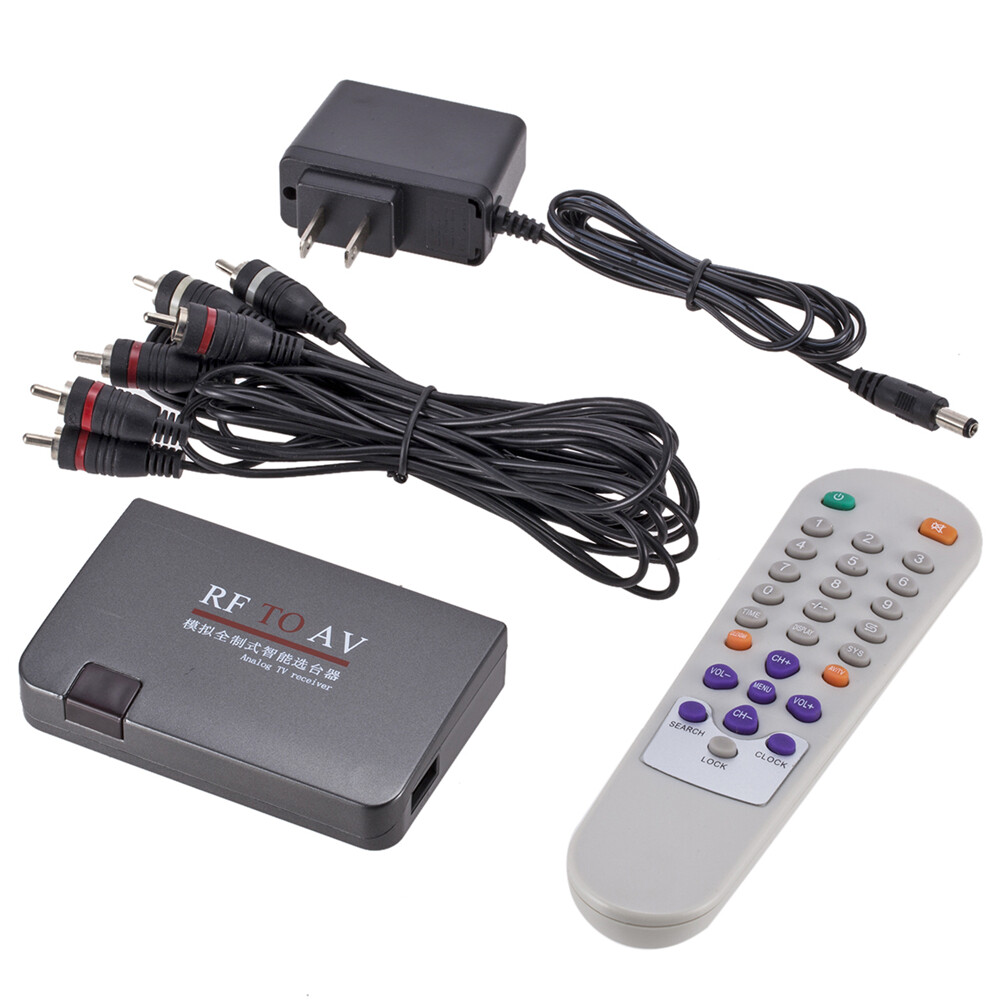 RF to AV converter, station selector, TV, cable TV to projection TV, video port