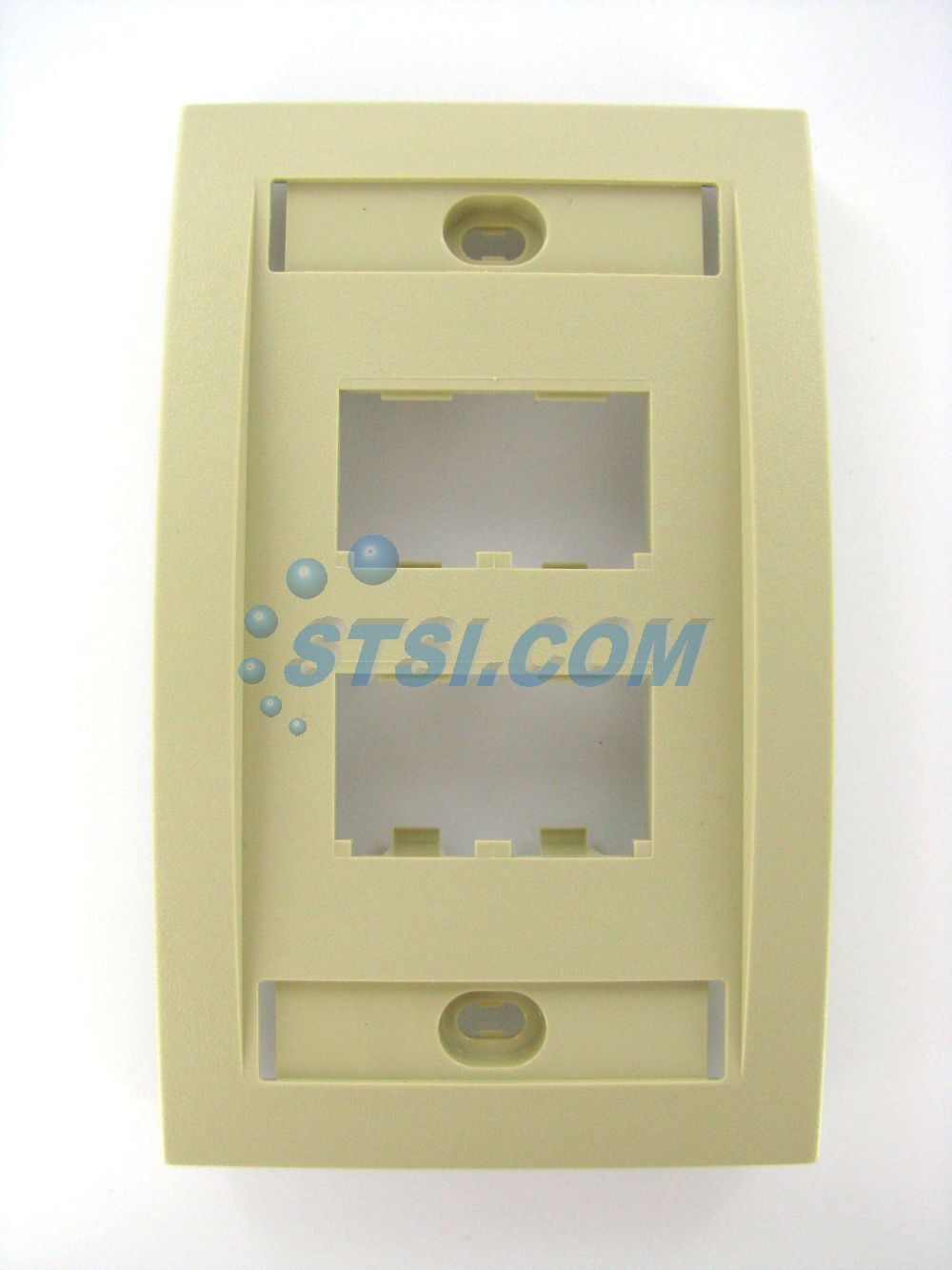 Panduit CFPE4EIY 4-Port Mini-Com Faceplate, Executive Series, Ivory ~STSI