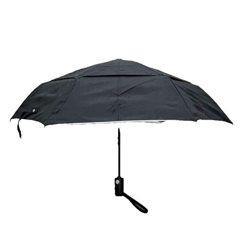 Men's Vented Wind Resistant Auto Open Close Umbrella Safe Retention Shaf