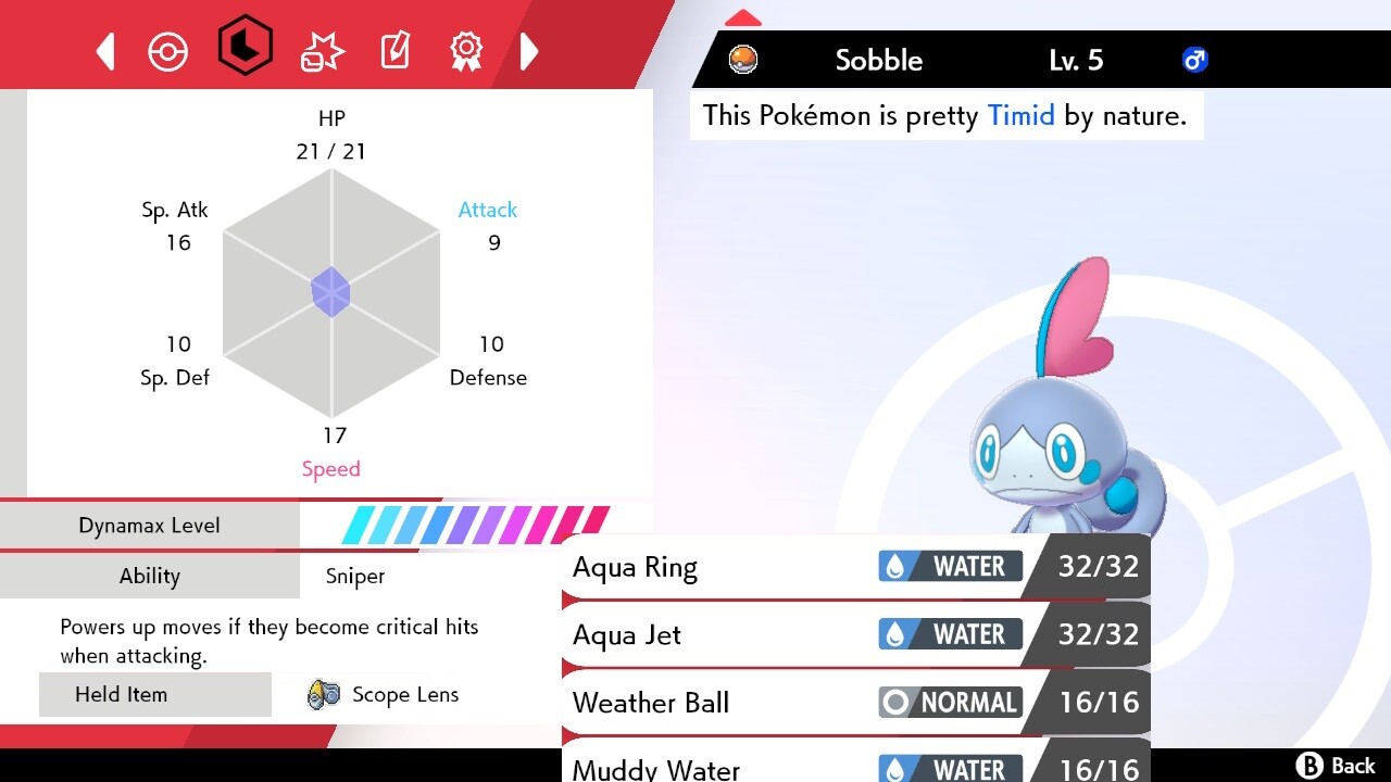 Pokemon Sword and Shield 6iv Shiny Sobble - FAST DELIVERY!