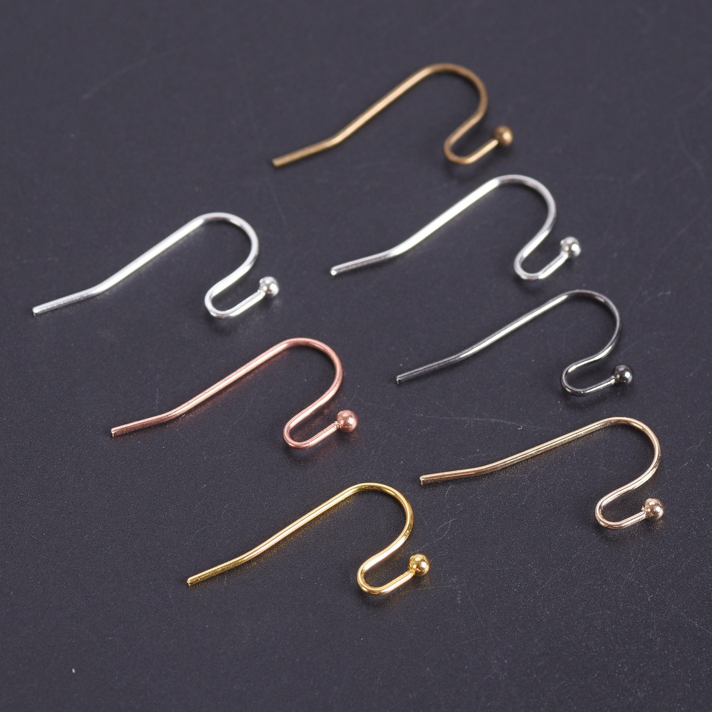 7 Colors 100pcs 21x16mm Metal Ear Pin Wire Hooks DIY Earring Findings Making DIY