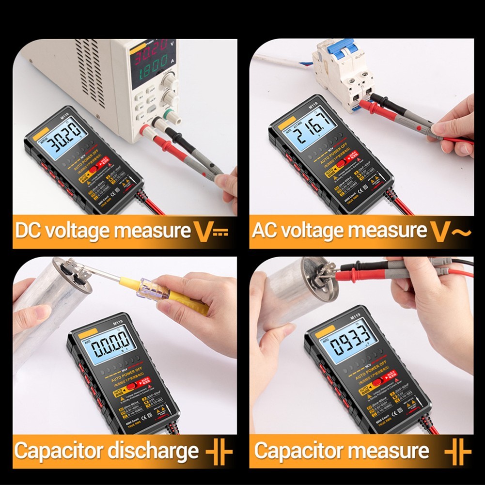 M119 6000 Count Digital Meter with Flashlight for Convenience During Testing