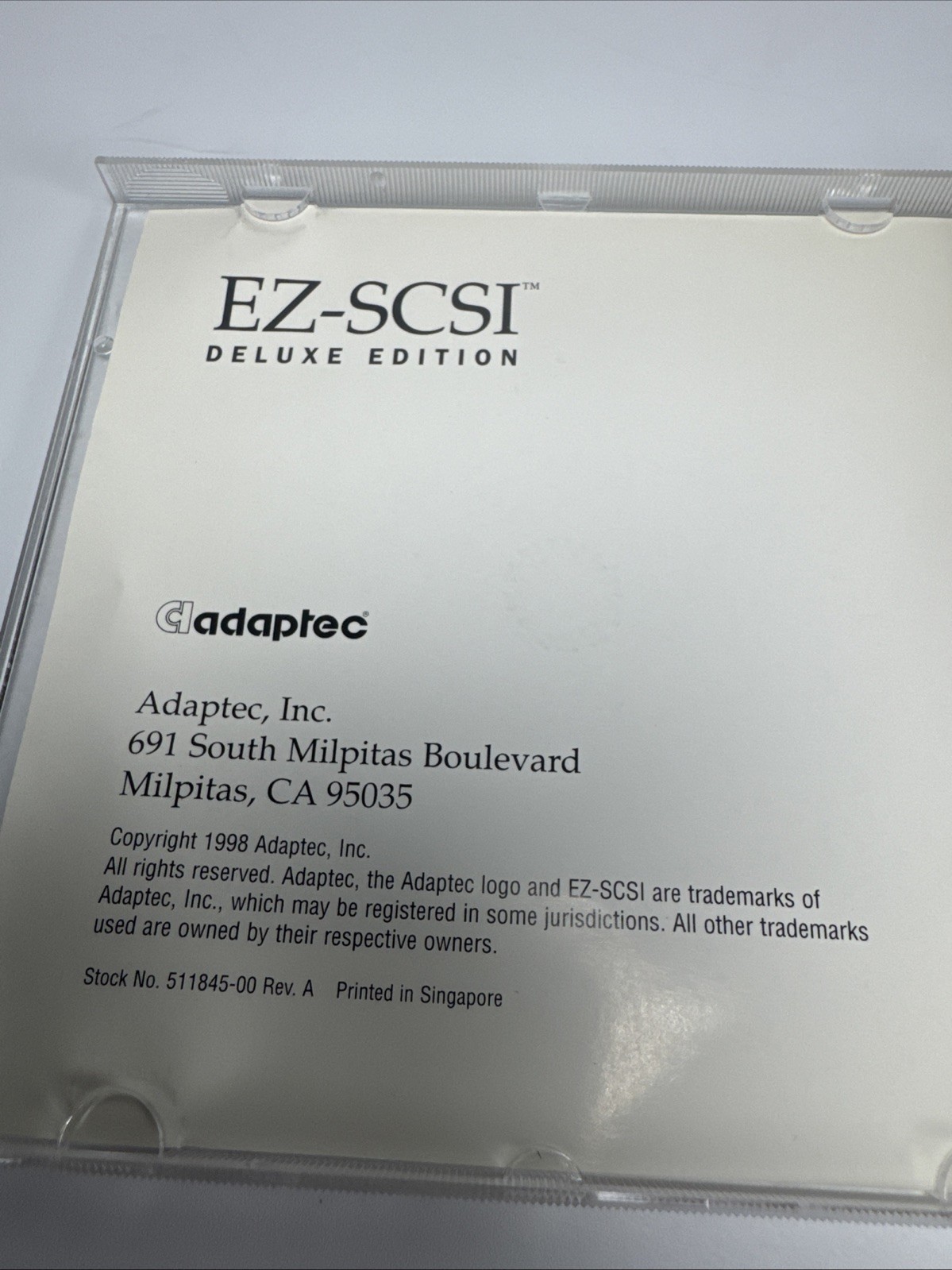 Adaptec EZ-SCSI 5.0 Deluxe Edition CD-ROM Software