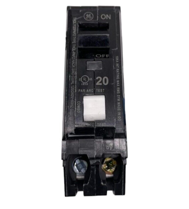 USED GE THQL1120PAF2 Arc Fault AFCI Circuit Breaker 20 A Plug On Neutral