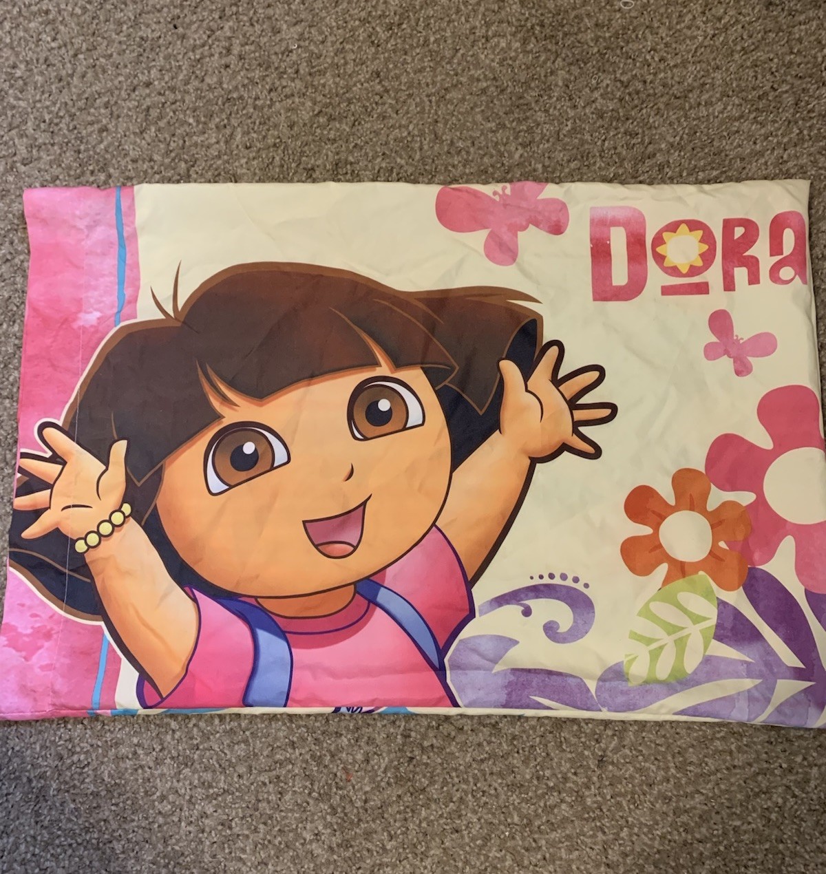 Dora The Explorer Pillow Case 2010 Nickelodeon Pre-owned
