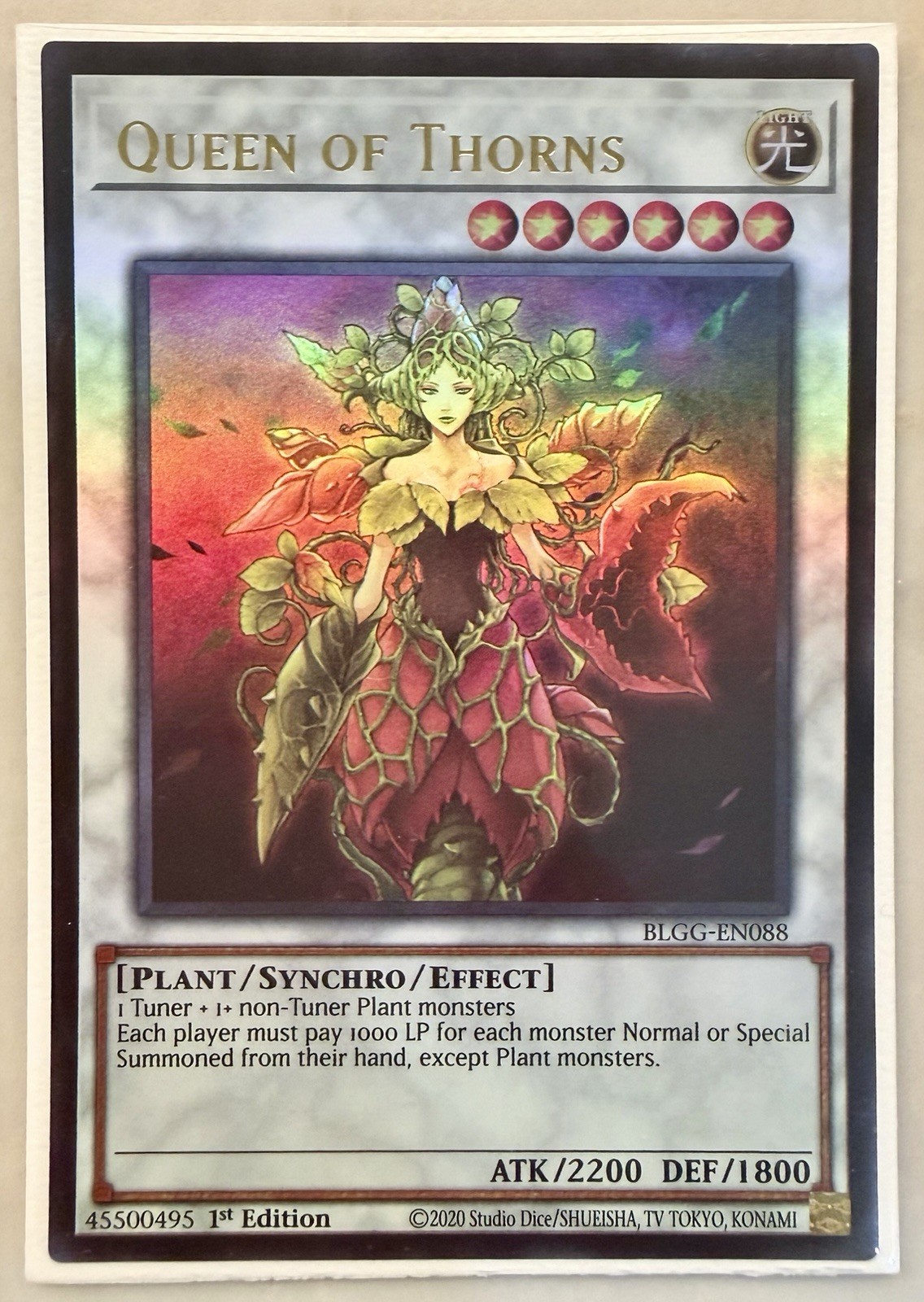 YuGiOh! - Queen Of Thorns BLGG-EN088 Ultra Rare 1st Edition Near Mint