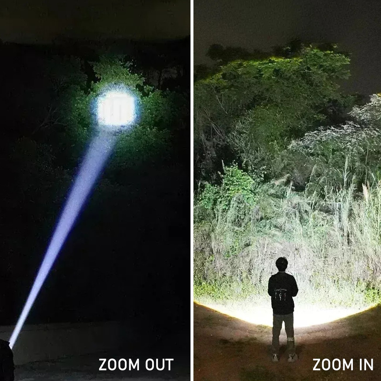 Rechargeable LED Flashlight Tactical Super Bright Torch Light 3 Lighting Color