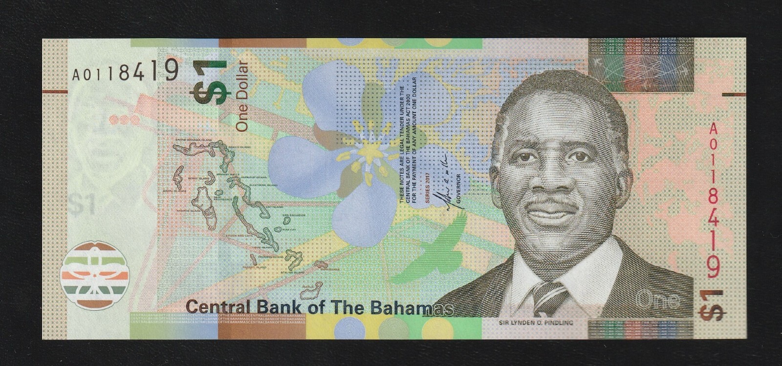 Bahamas, 1 dollar, 2017, P-77, Uncirculated Banknote