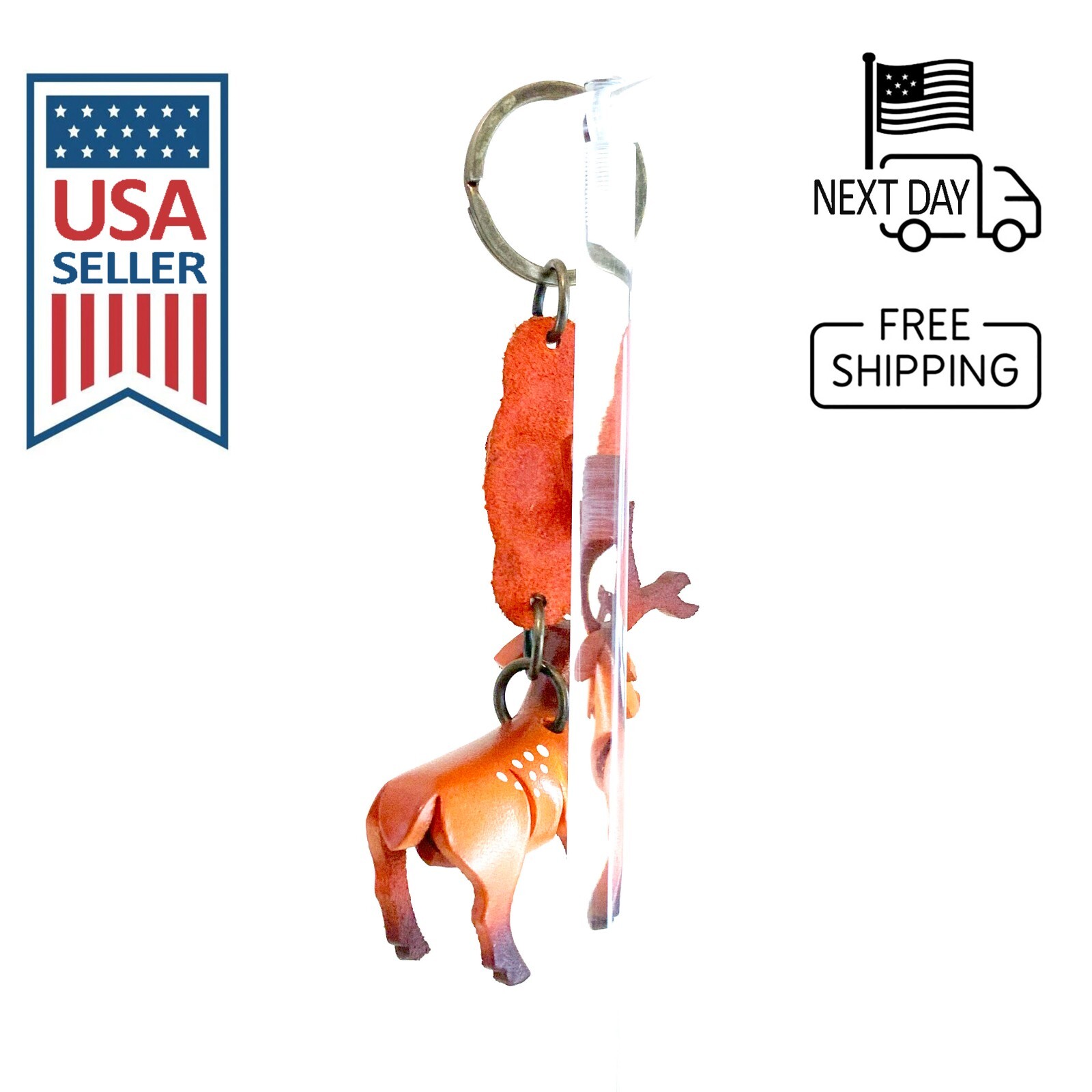 Sika Deer Handmade Leather Keyring