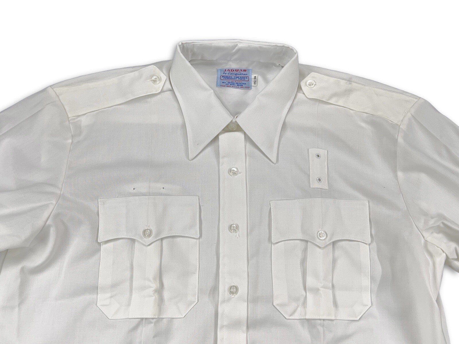 vintage conqueror styled service shirt Size 17.5 Nos