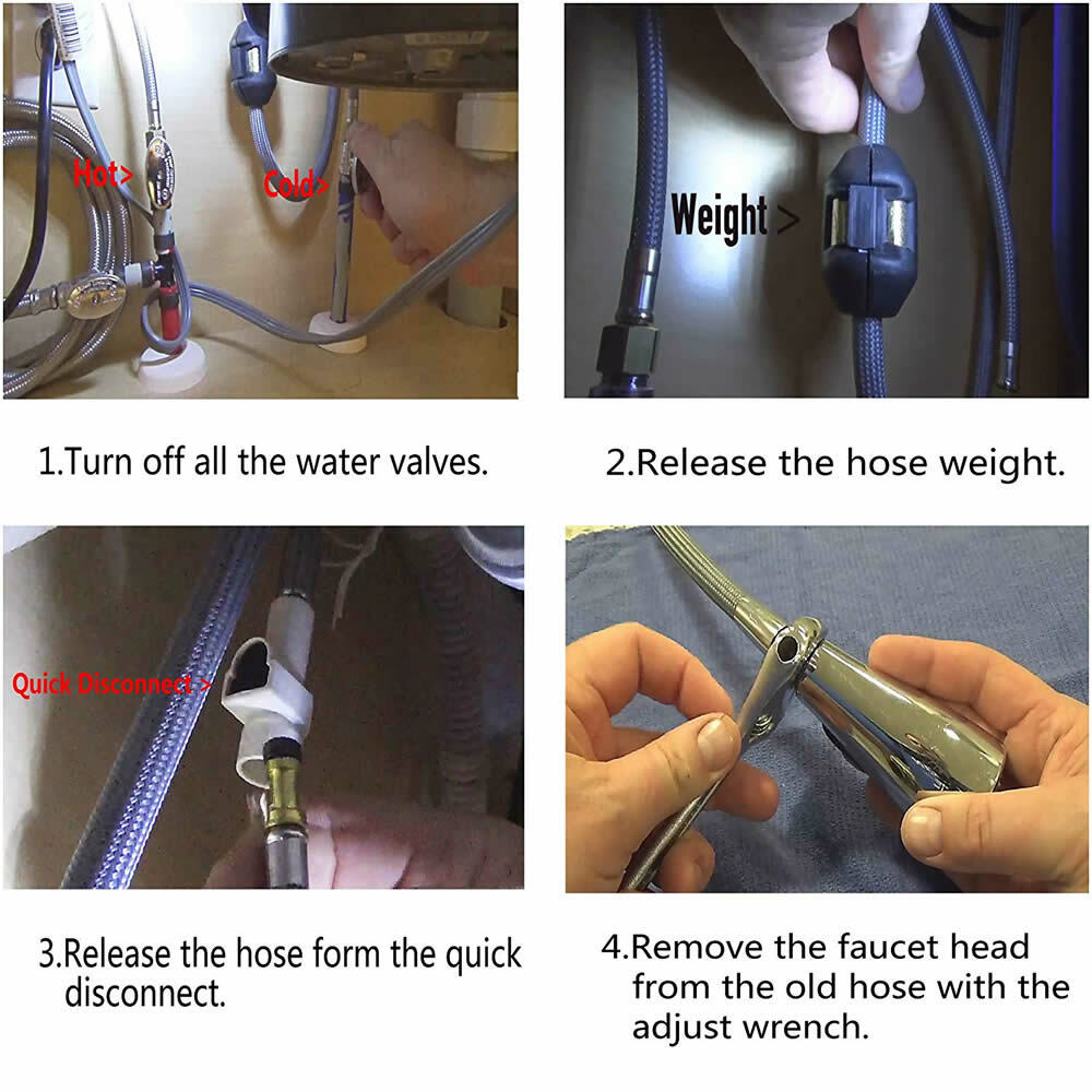 Pulldown Hose Replacement 150259 Kitchen faucet Pull Down Spray Hose Kit