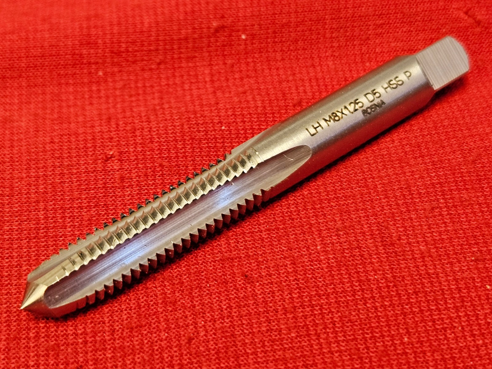 M8 x 1.25 LEFT HAND Plug Hand Tap Alfa HTLM81124 HS 4Flute LH Metric 8MM X 1.25