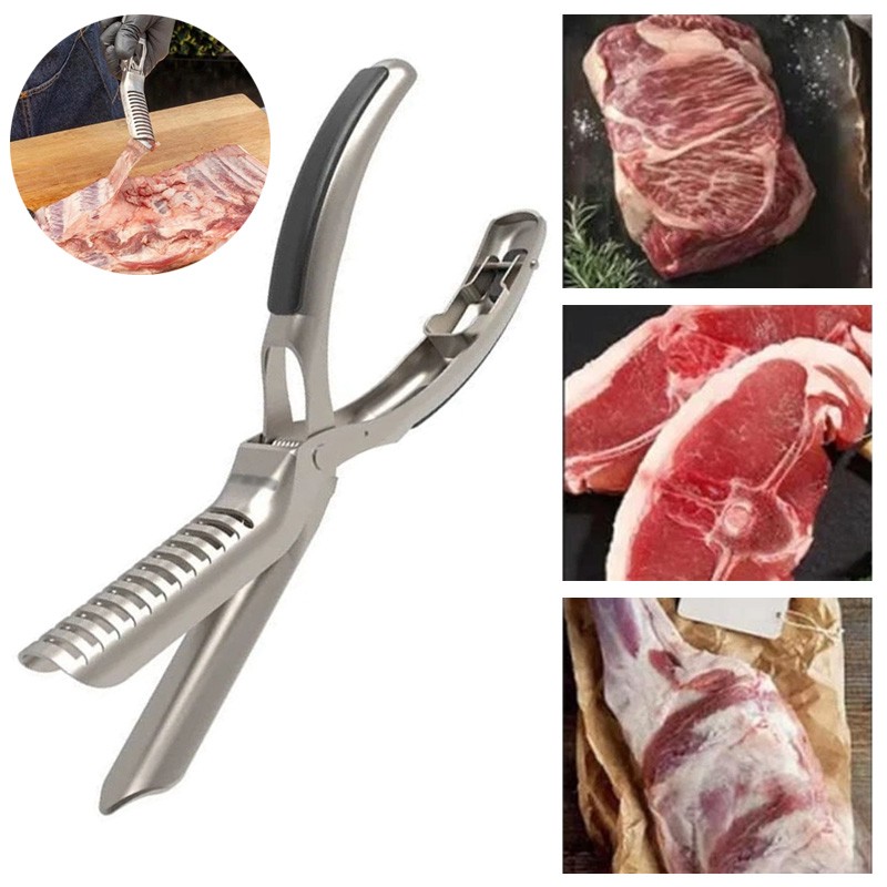 Stainless Steel Rib Membrane Remover Tool for Easy Rib Preparation Kitchen US