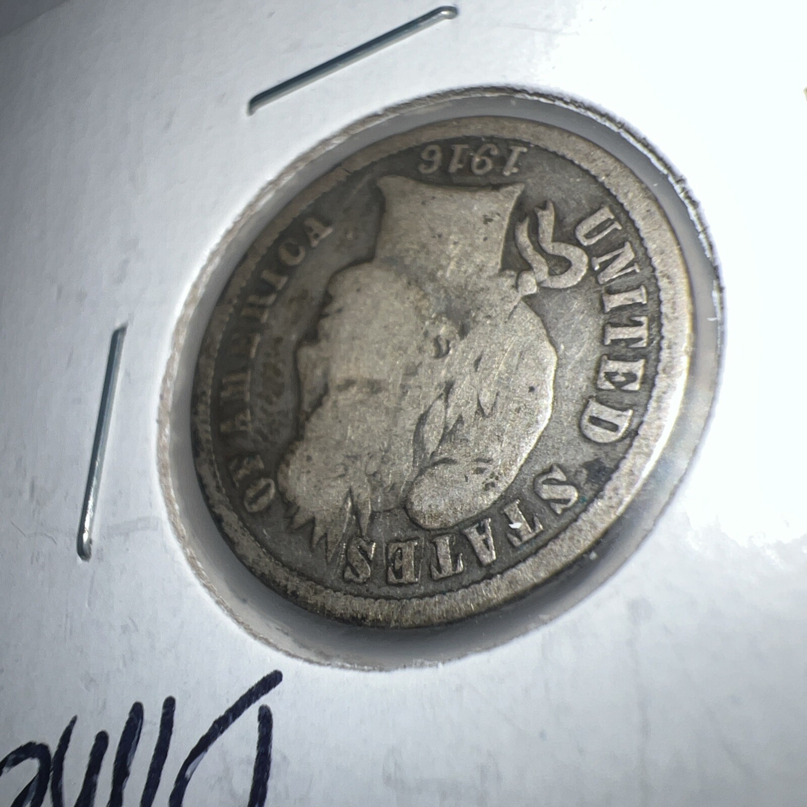 1916 Barber Dime (P) No Mint Mark