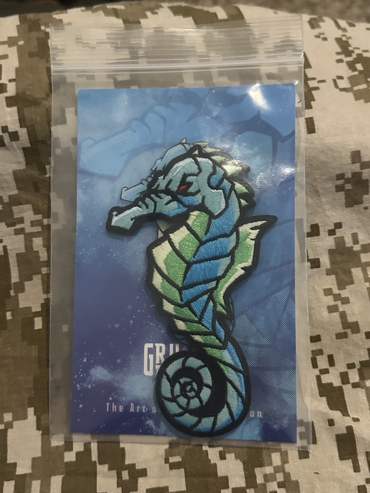 grumpy pencil Seahorse patch