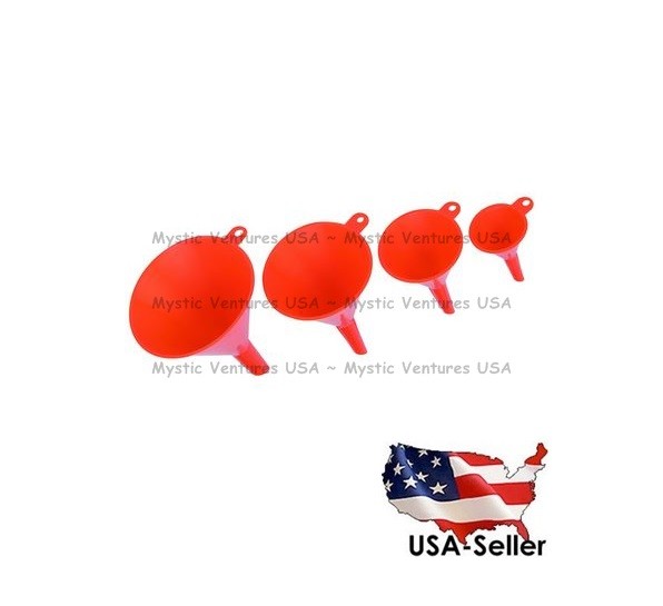 4 Piece Funnel Set 2", 3", 4", 5" Included Home or Auto - FAST FREE USA SHIPPING