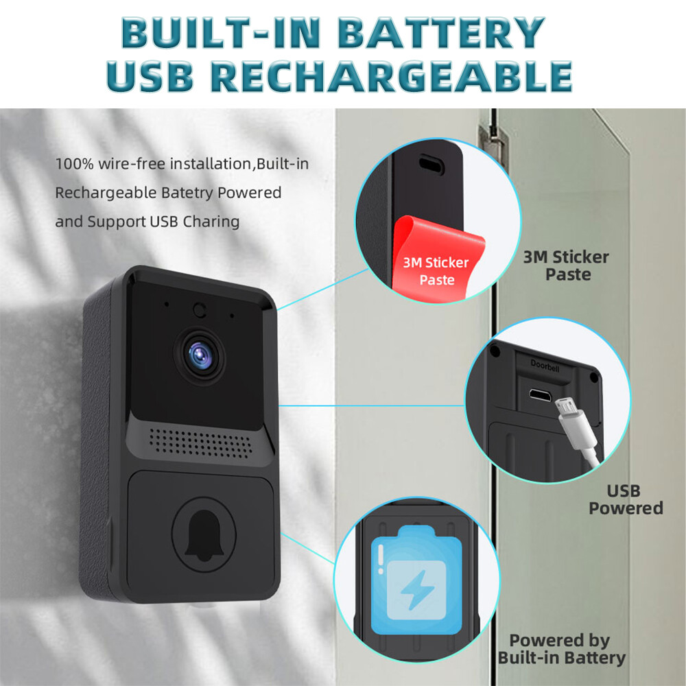 Smart Wireless WiFi Video Doorbell Phone Door Ring Intercom Security Camera Bell