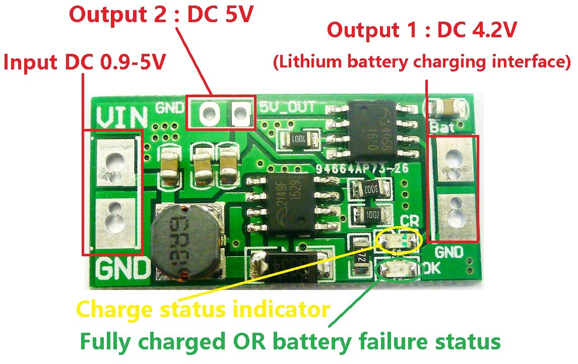 2 PCS DC1.5V- 5Vto 4.2V Boost Charger module & 0.9-5V to 5V DC DC Step-up