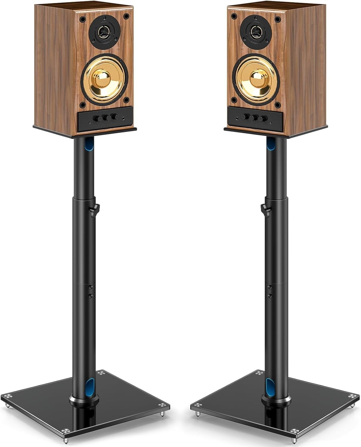 5Rcom Universal Speaker Stands for Surround Sound with 360° Swivel，Height Adjust