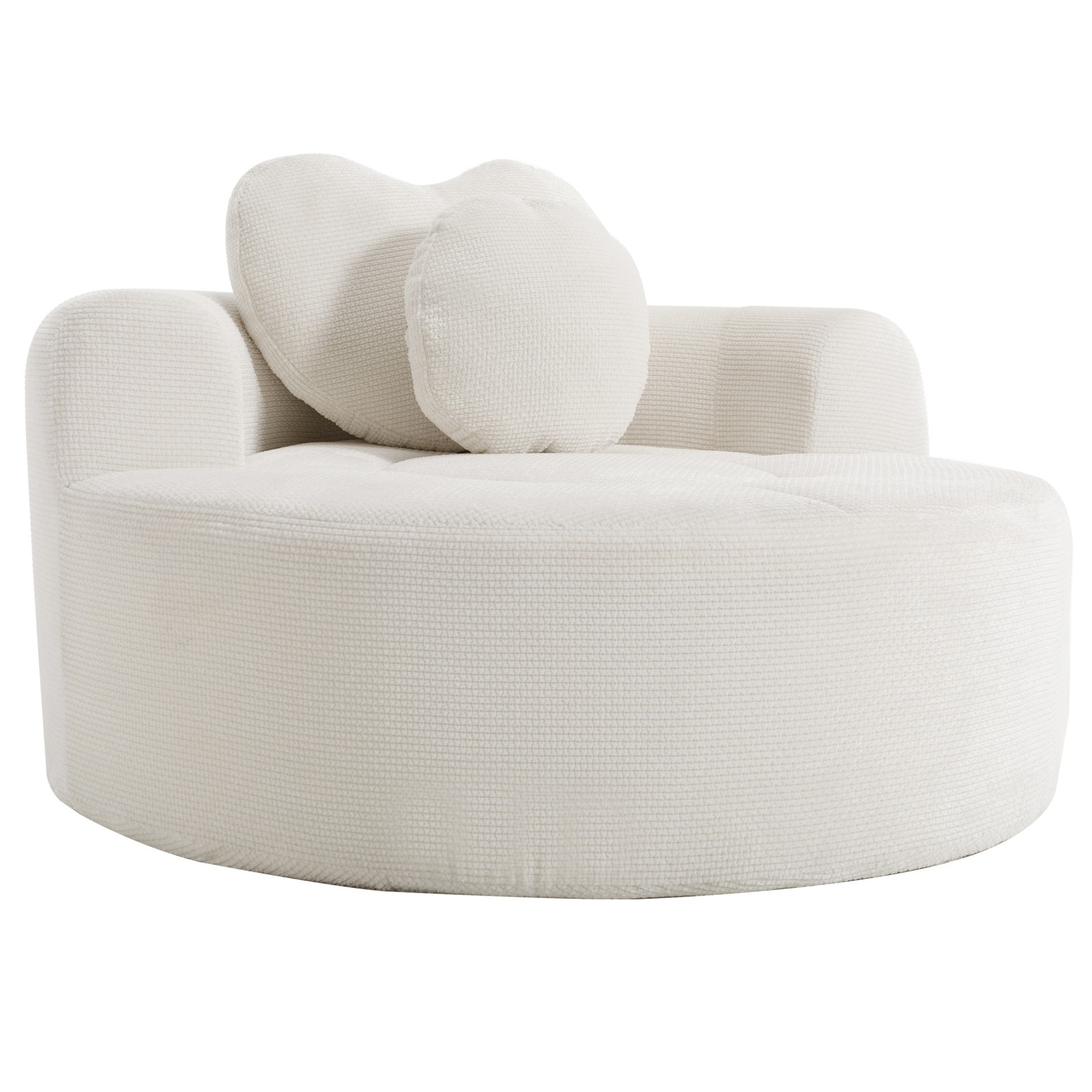 Round Sofa Bed with Memory Foam Sectional Couches for Living Room, Cloud Couch