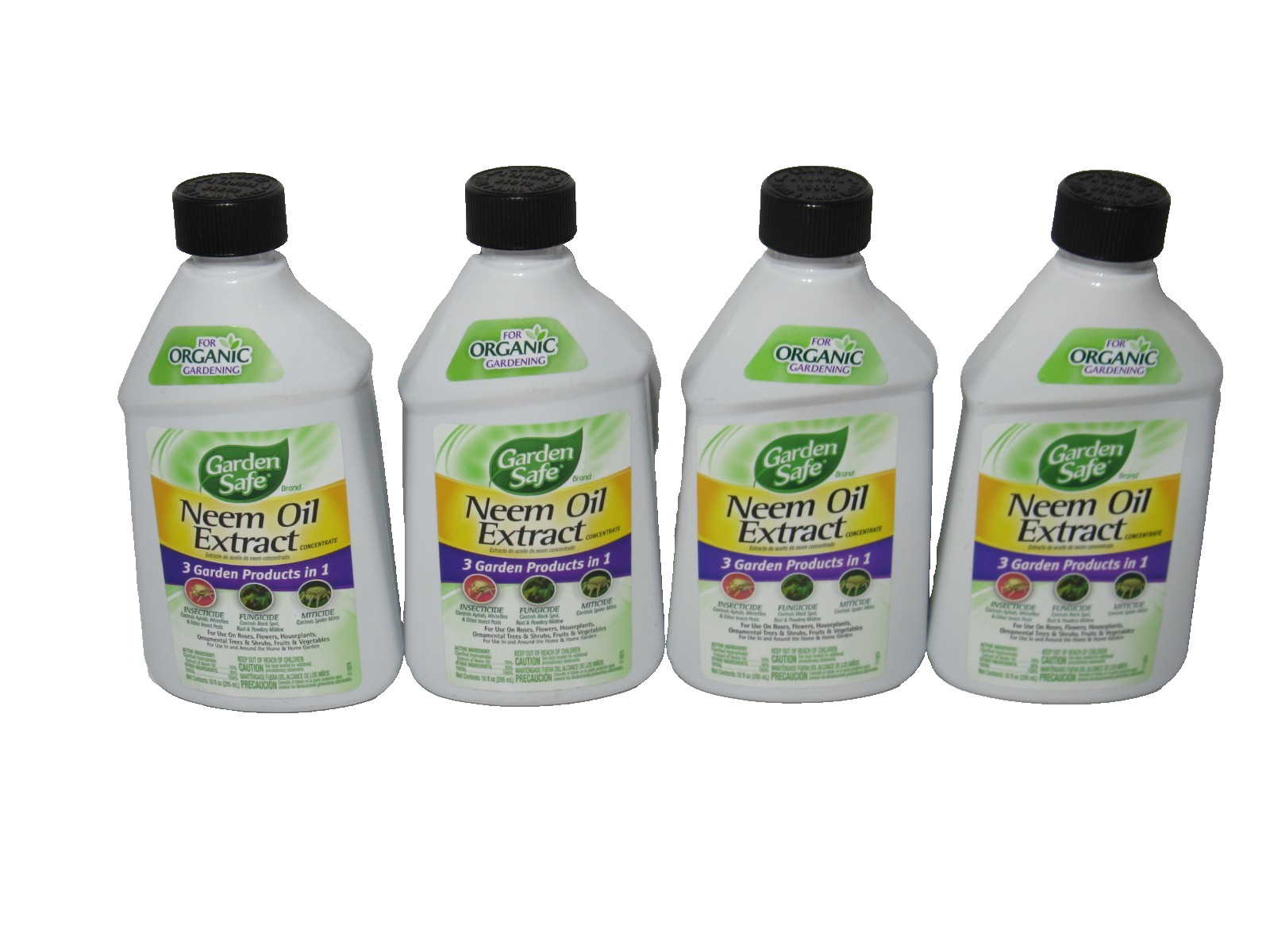 4 Pack - Organic Garden Safe Neem Oil Extract Concentrate 10 Oz Insecticide