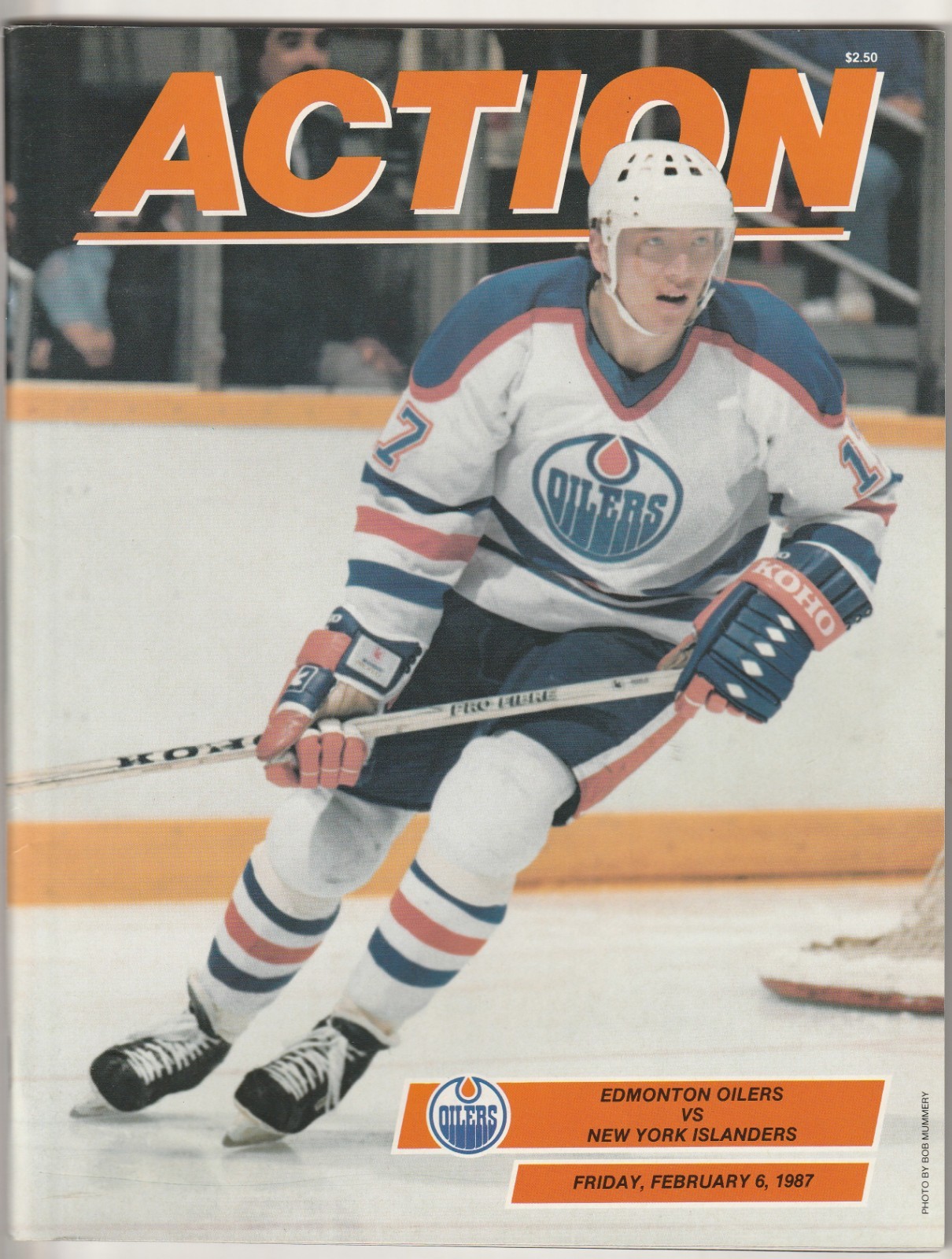 February 6, 1987 Edmonton Oilers vs New York Islanders Hockey Program
