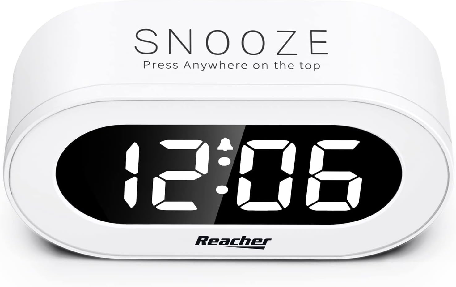 Compact Digital Alarm Clock with Adjustable Brightness & Volume for Easy Wake