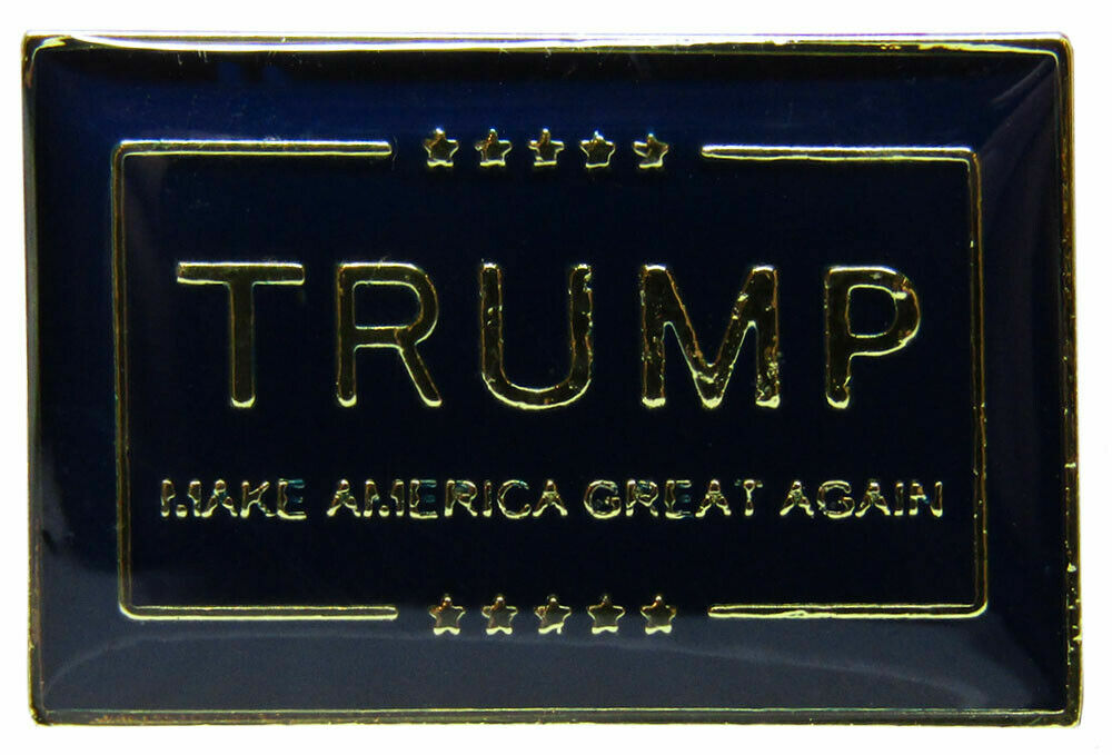 Trump VANCE 2024 Make America Great Again! Blue Lapel Pin US USA Gold